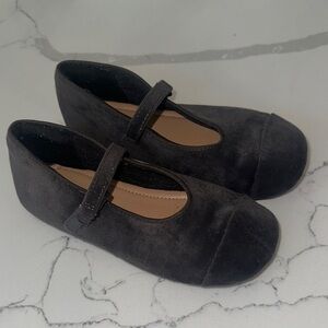 Zara Black girls velour gray Shoes